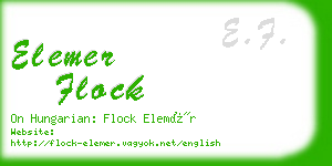 elemer flock business card